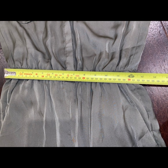 Olive green capped sleeve jumpsuit - Picture 6 of 14